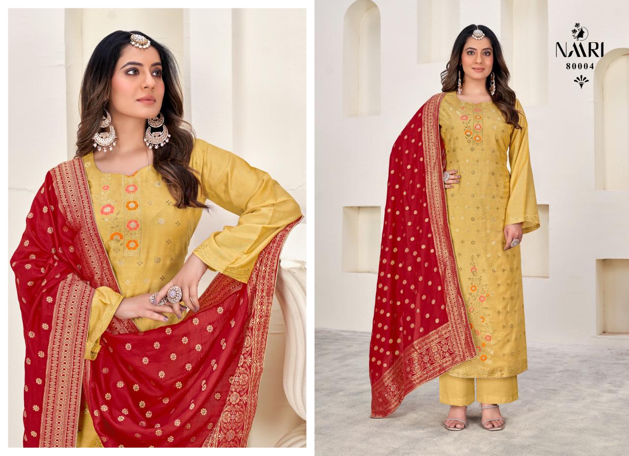 Merce Benz By Naari Muslin Jacquard Designer Salwar Suits Wholesale Clothing Suppliers In India
